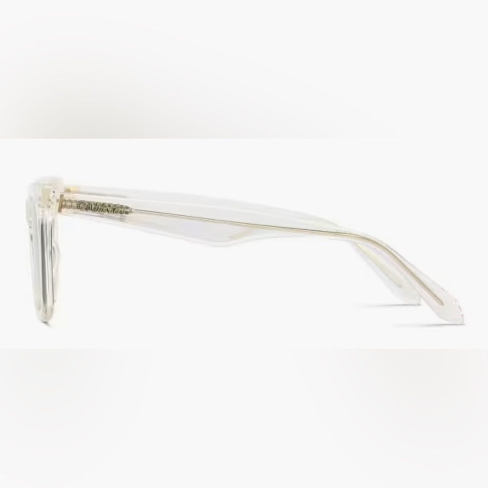 SOLD Quay Call The Shots Clear Frame / Sepia Lens cat eye sunglasses brand new - Picture 3 of 6